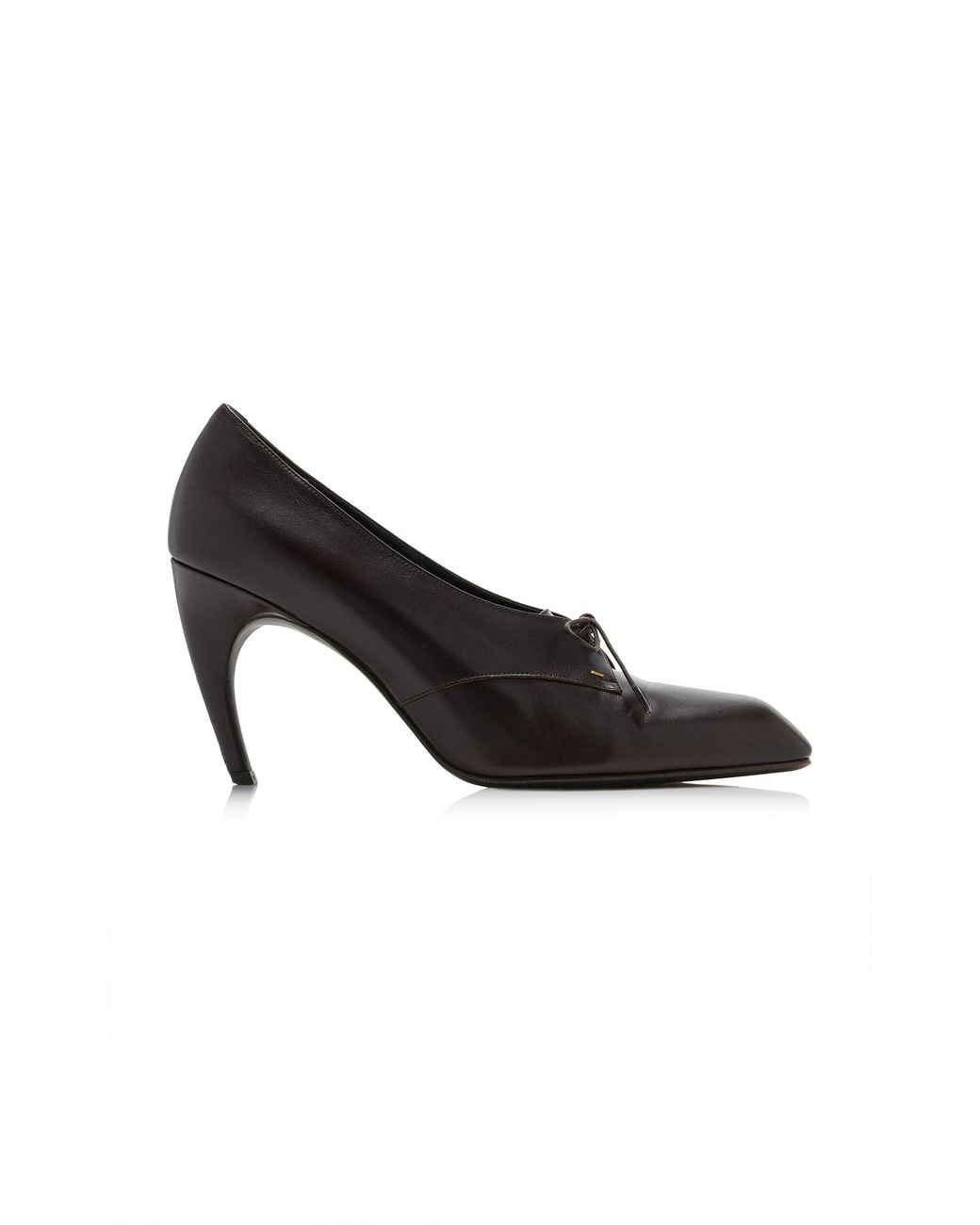 Khaite Black Colt Leather Pumps