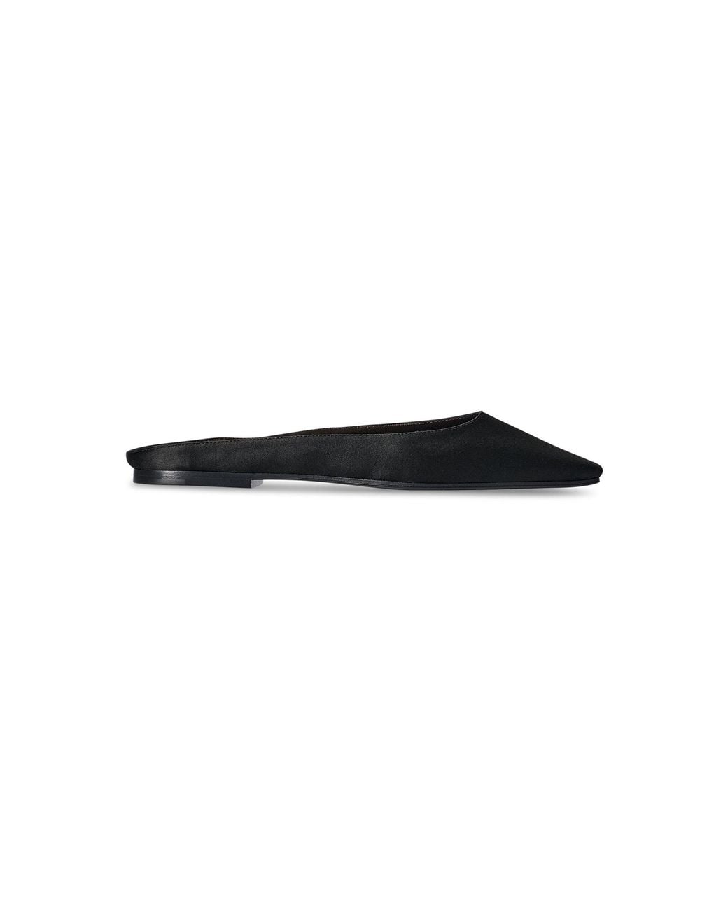 The Row Black June Satin Mules