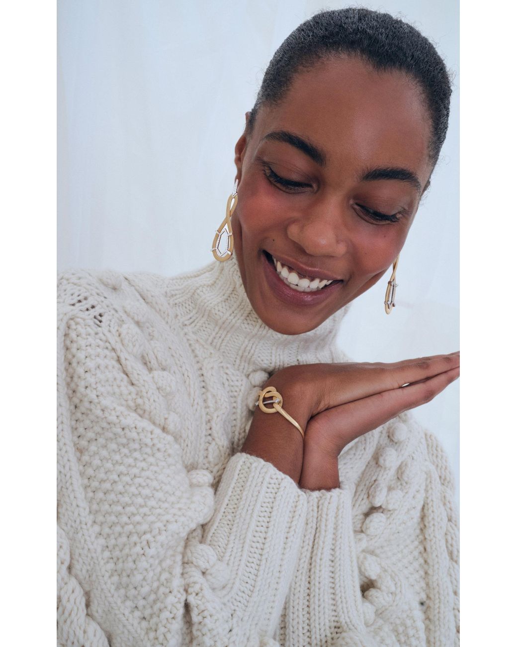 DEUXIEME CLASSE - ULLA JOHNSON♡CABLE KNIT Ulla Johnson Frida Cable-knit Wool Tunic Sweater in White | Lyst