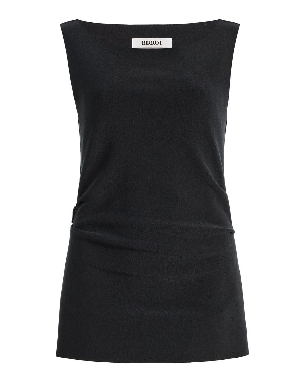 Birrot Black Lay2 Draped Top