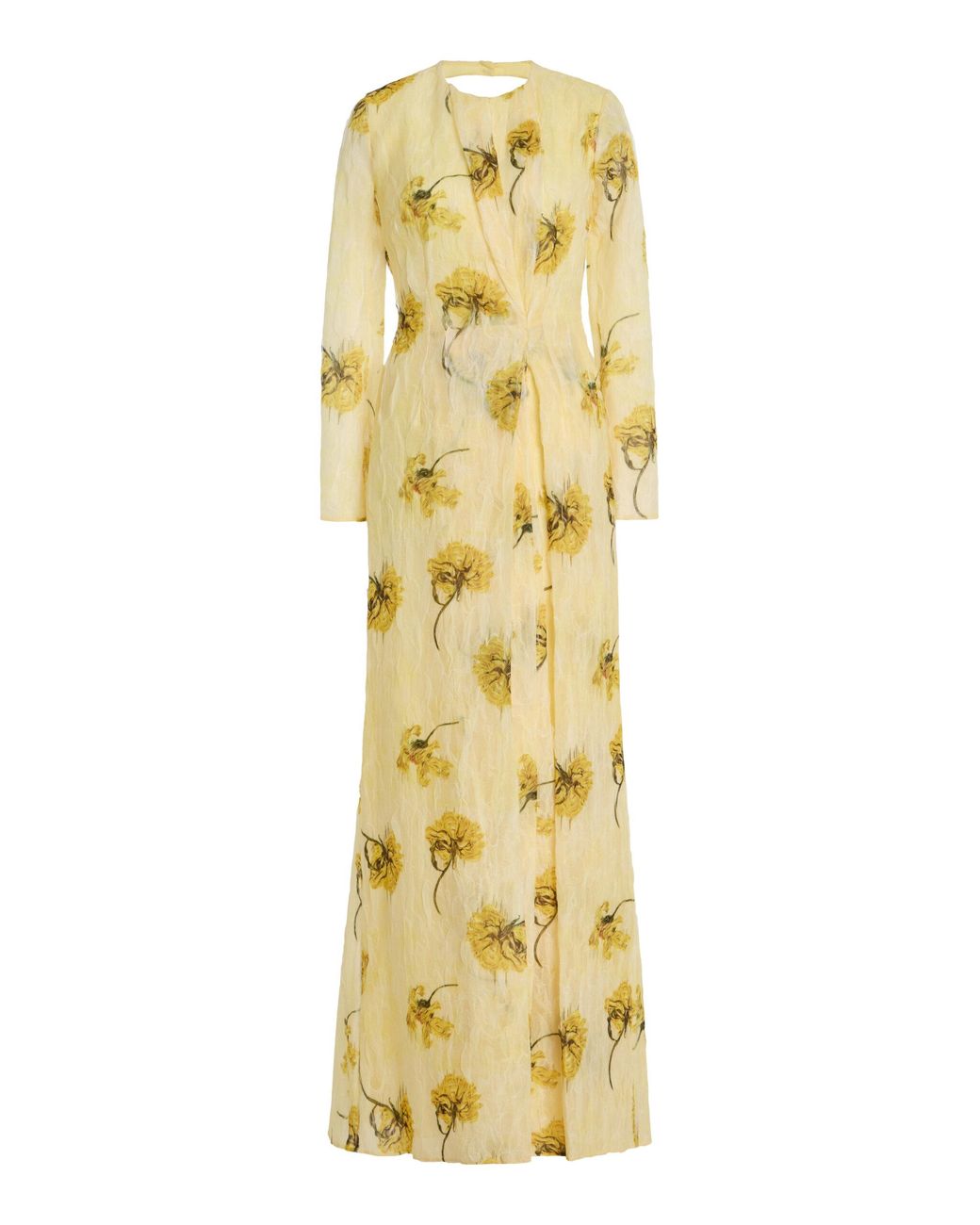 Emilia Wickstead Metallic Desiderio Printed Chiffon Gown