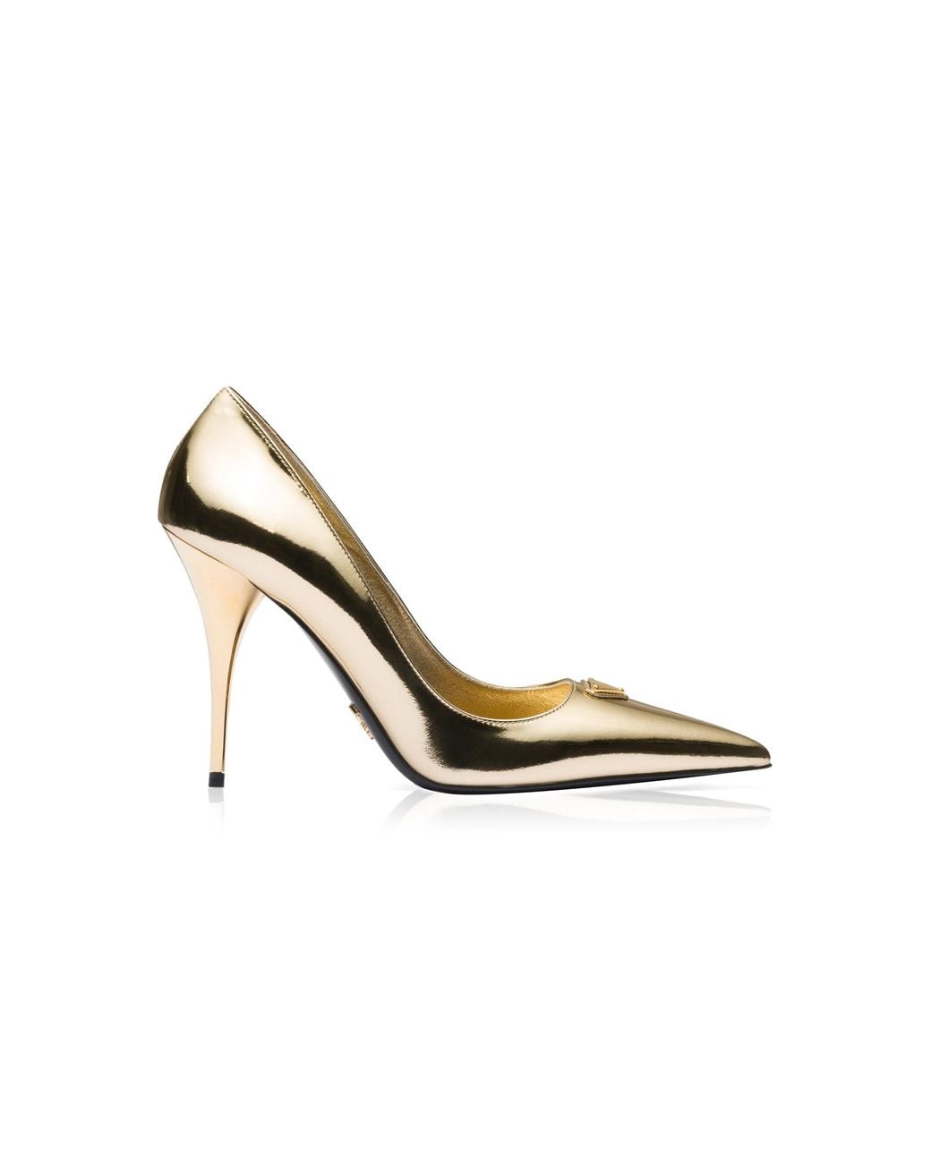 Prada Metallic Leather Pumps