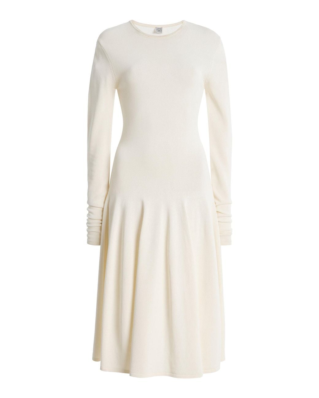 Totême White Sculpted Knit Mini Dress
