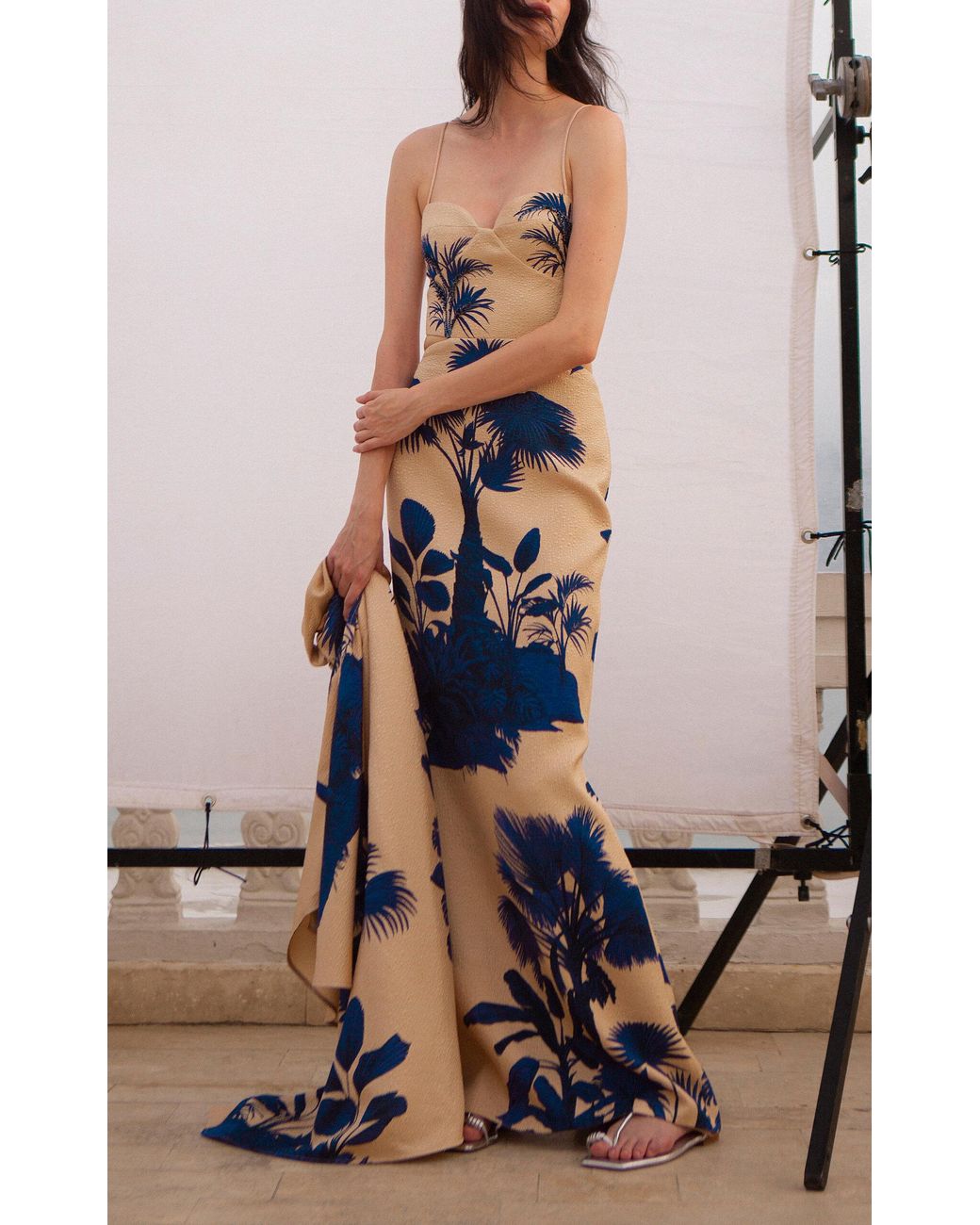 Johanna Ortiz Ocean Of Secrets Cutout Wool-silk Maxi Dress in Blue | Lyst Johanna Ortiz Ocean Of Secrets Cutout Wool-silk Maxi Dress in Blue | Lyst