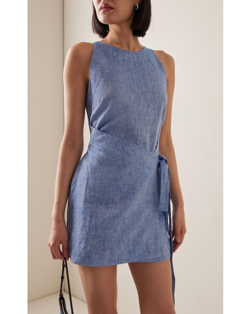 Bondi Born Lucca Organic Linen Mini Dress in Blue | Lyst Australia Bondi Born Lucca Organic Linen Mini Dress in Blue | Lyst Australia