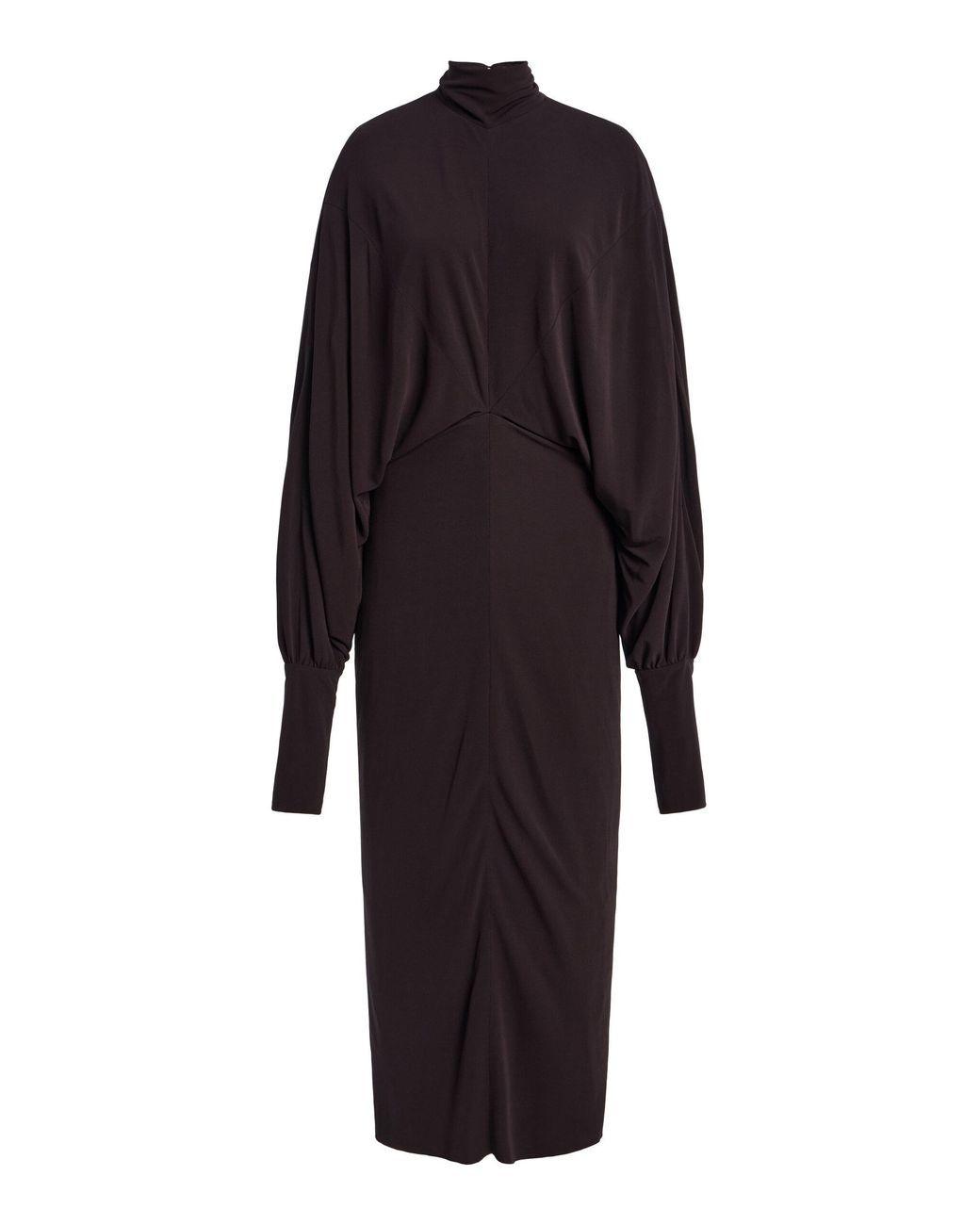 Brandon Maxwell Blue The Helena Dolman-Sleeve Crepe Jersey Midi Dress