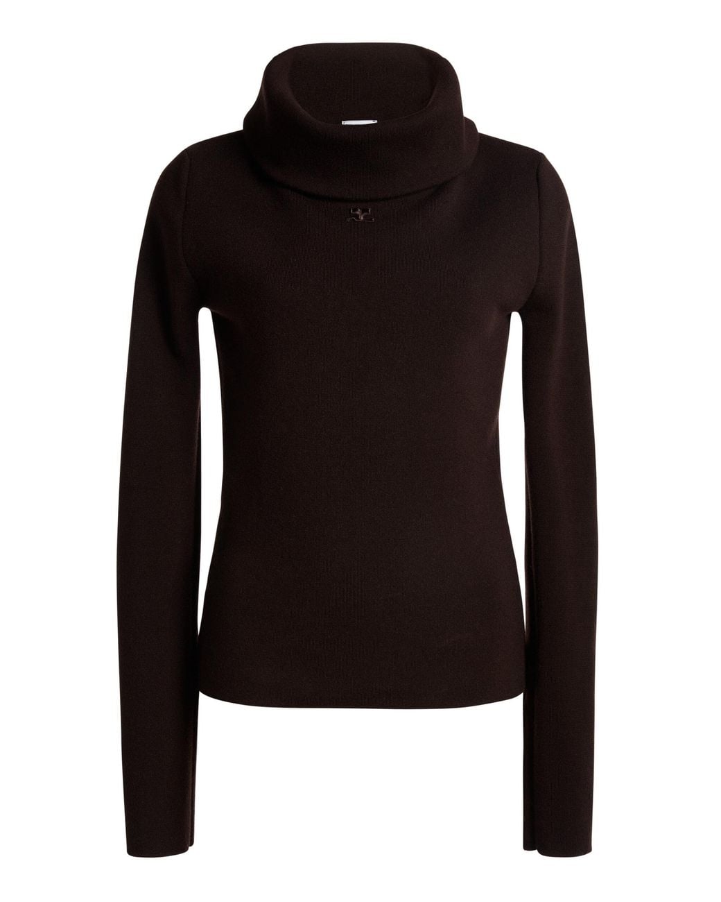Courreges Black High-collar Wool Sweater