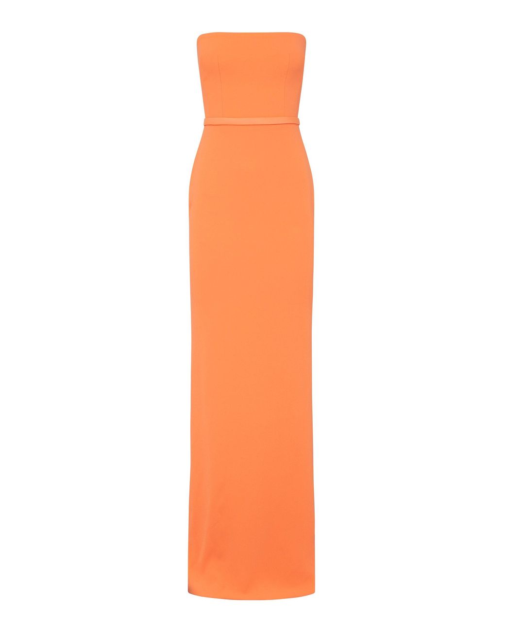 Alex Perry Cassidy Satin Crepe Strapless Column Gown In Orange Lyst 