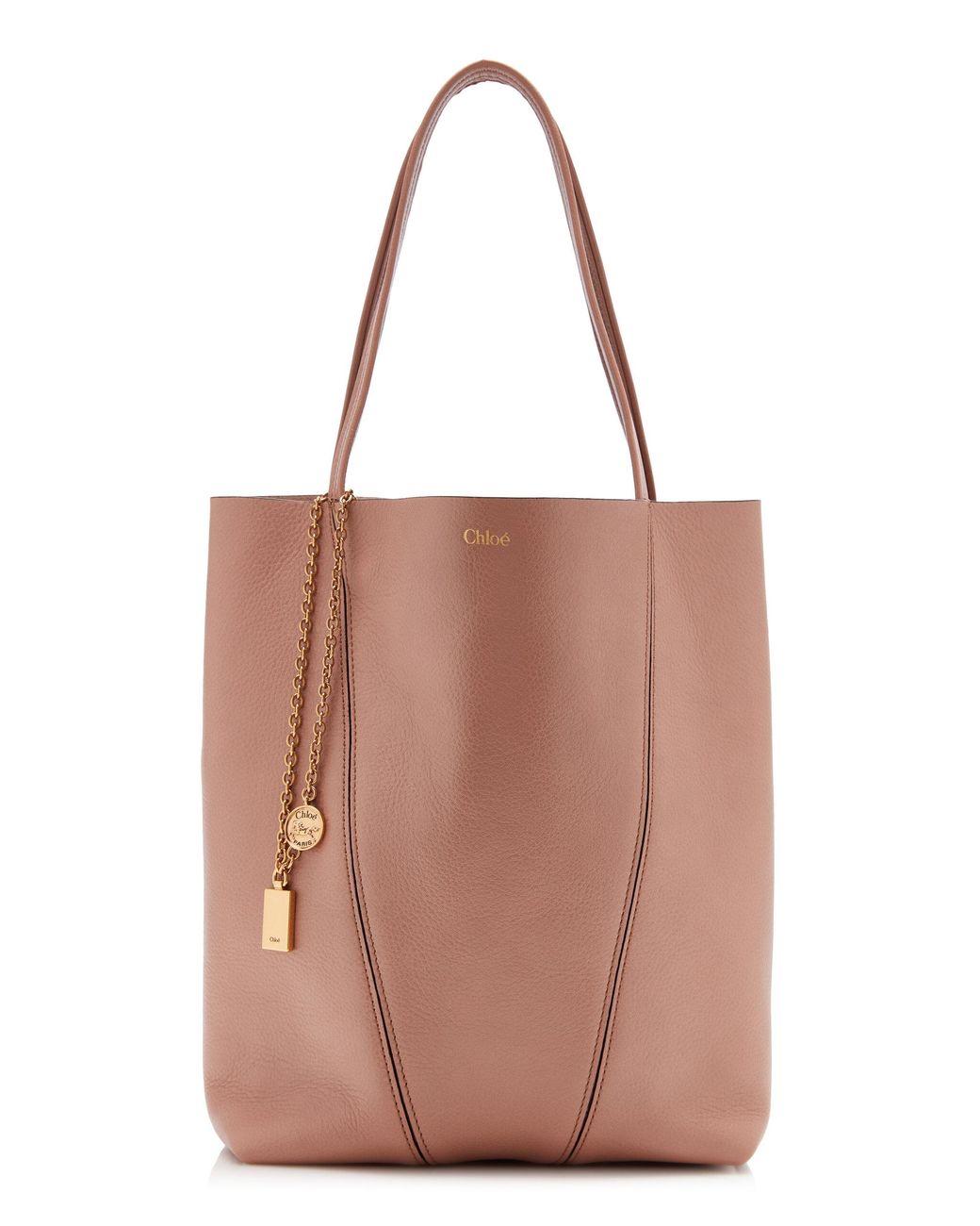 Chloé Pink Spin Leather Tote Bag