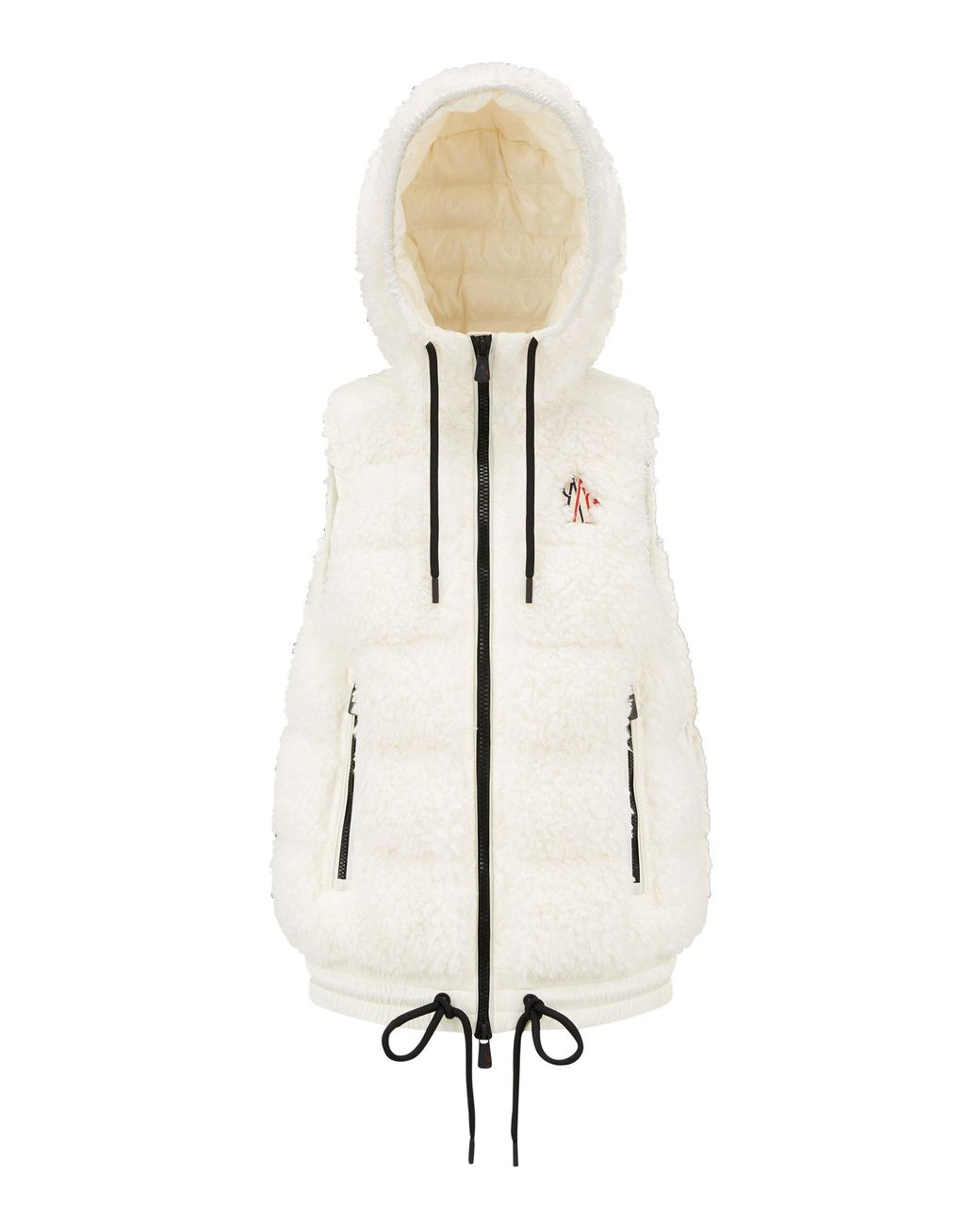 Moncler Teddy Fleece Hooded Vest in White Lyst UK