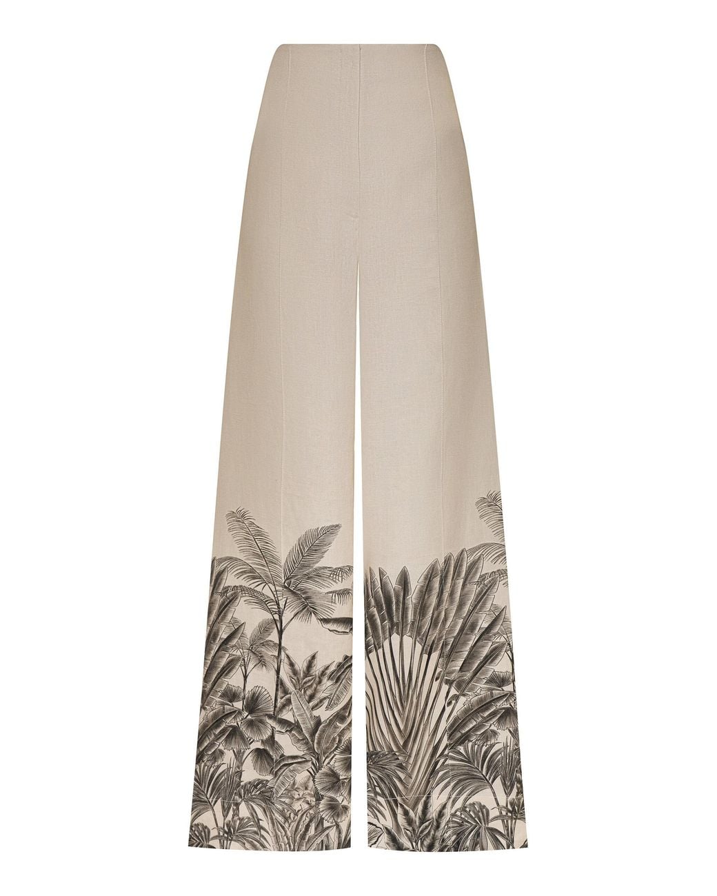 ANDRES OTALORA White Voz De Calma Linen Wide-Leg Pants