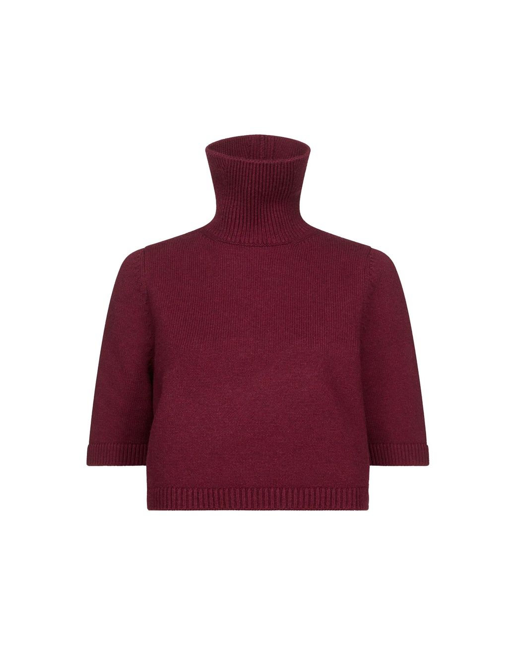 Alaïa Red Cropped Cashmere-Blend Sweater