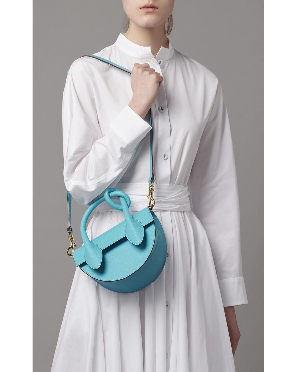 Yuzefi Dolores Leather Bag in Blue | Lyst