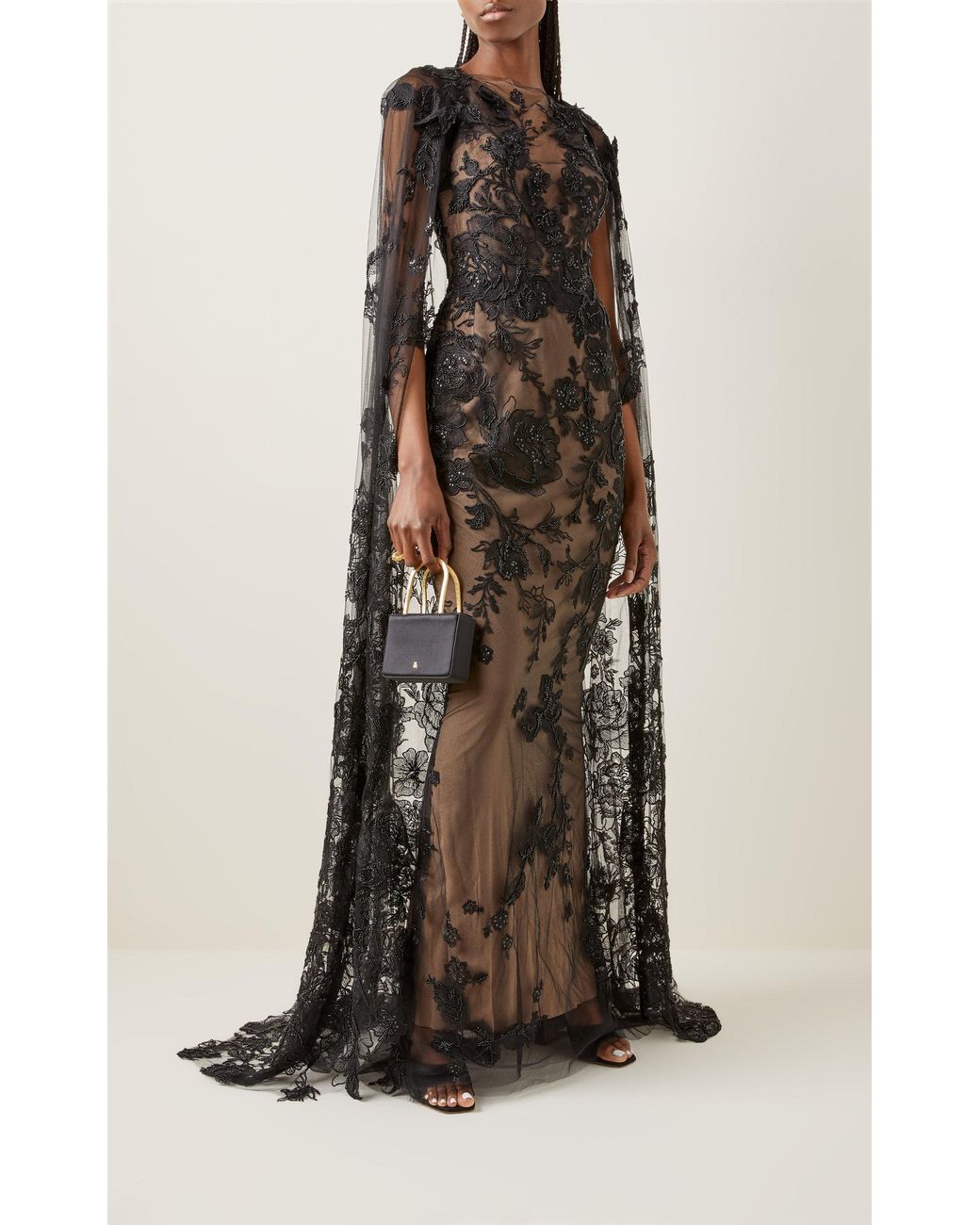 Long black african print cape gown,women black dresses, Ankara maxi gow -  Afrikrea