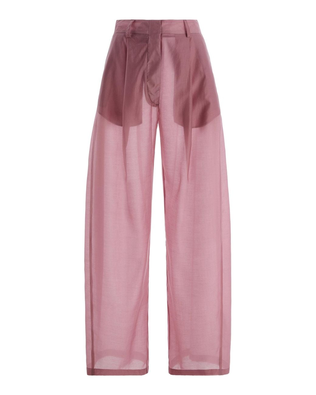 THE LATEST Red Billie Pleated Muslin Wide-Leg Trousers