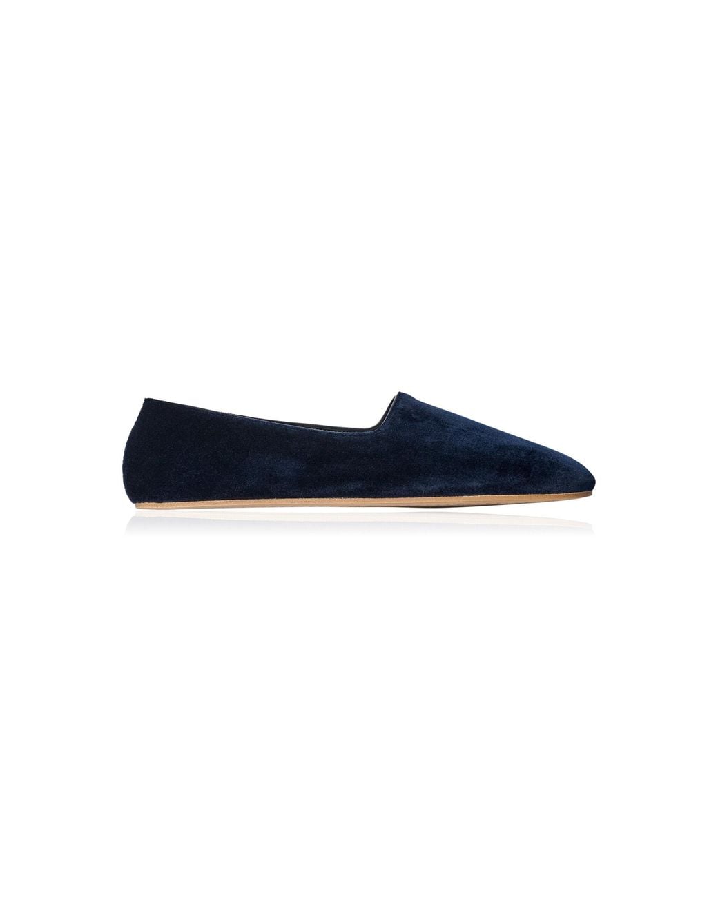 The Row Blue Ponti Cotton Slippers