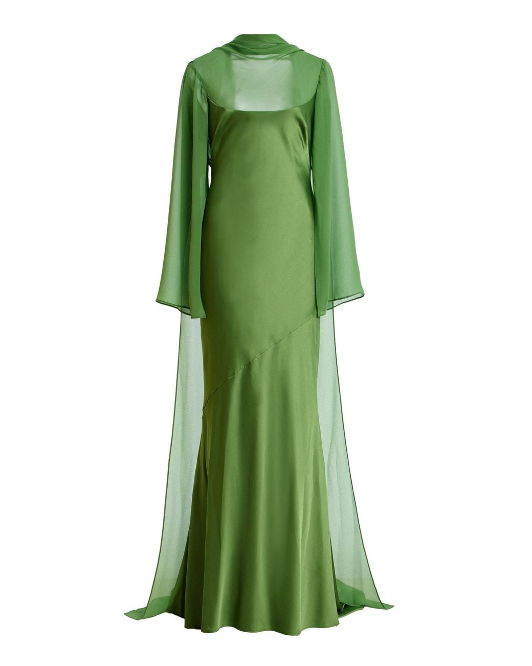 Significant Other Green Exclusive Devlyn Sheer-Overlay Gown