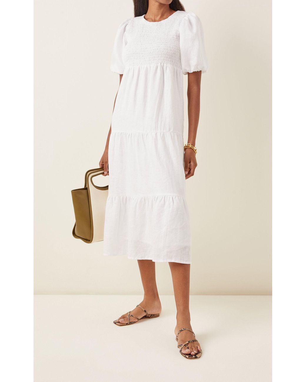 Faithfull The Brand Alberte Linen Midi Dress