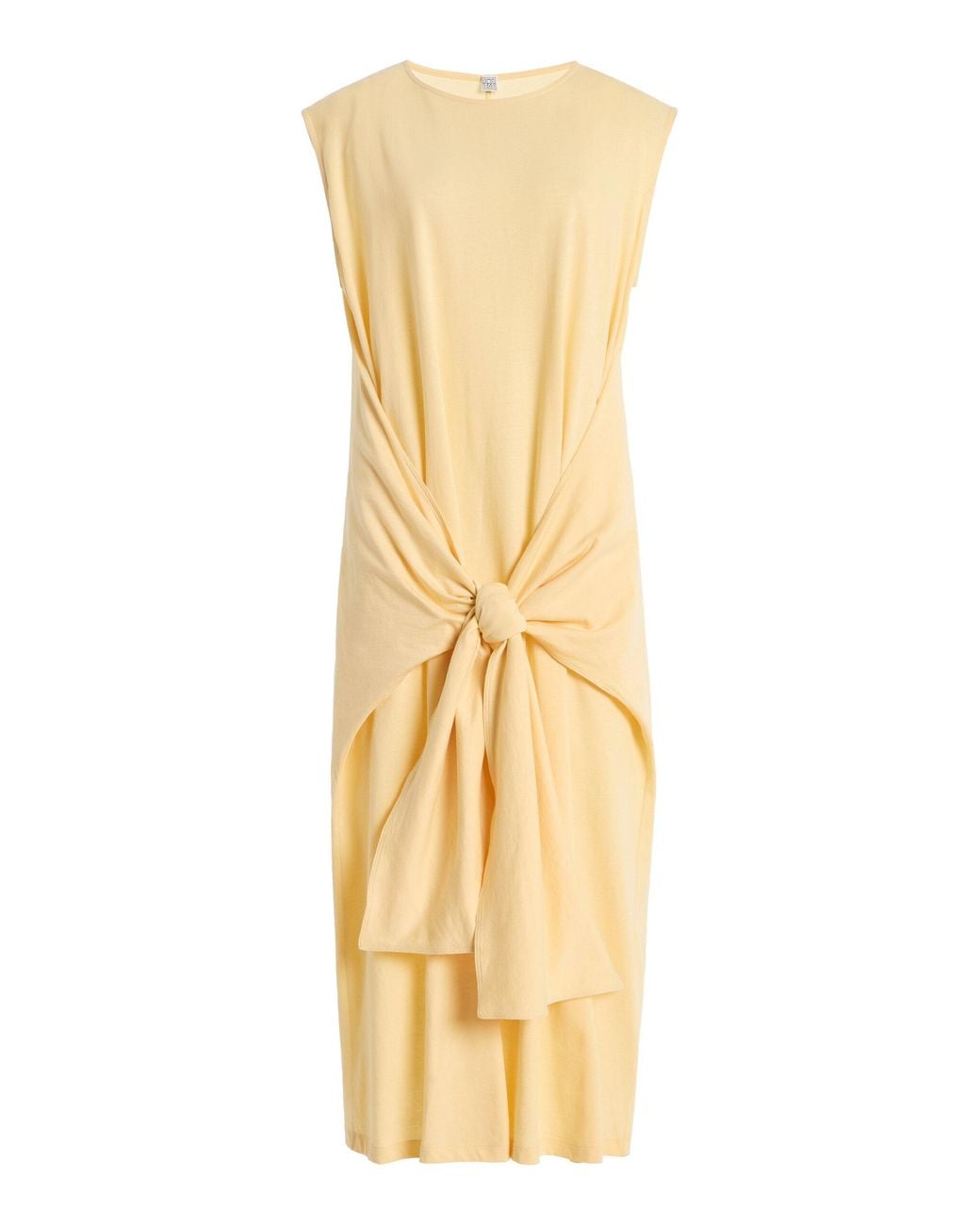 Totême Metallic Tie-Detailed Jersey Midi Dress