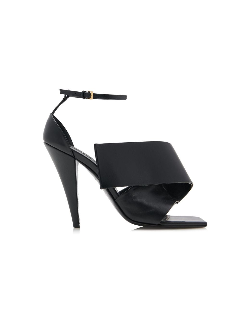 Givenchy Black Twisted Ribbon Leather Sandals