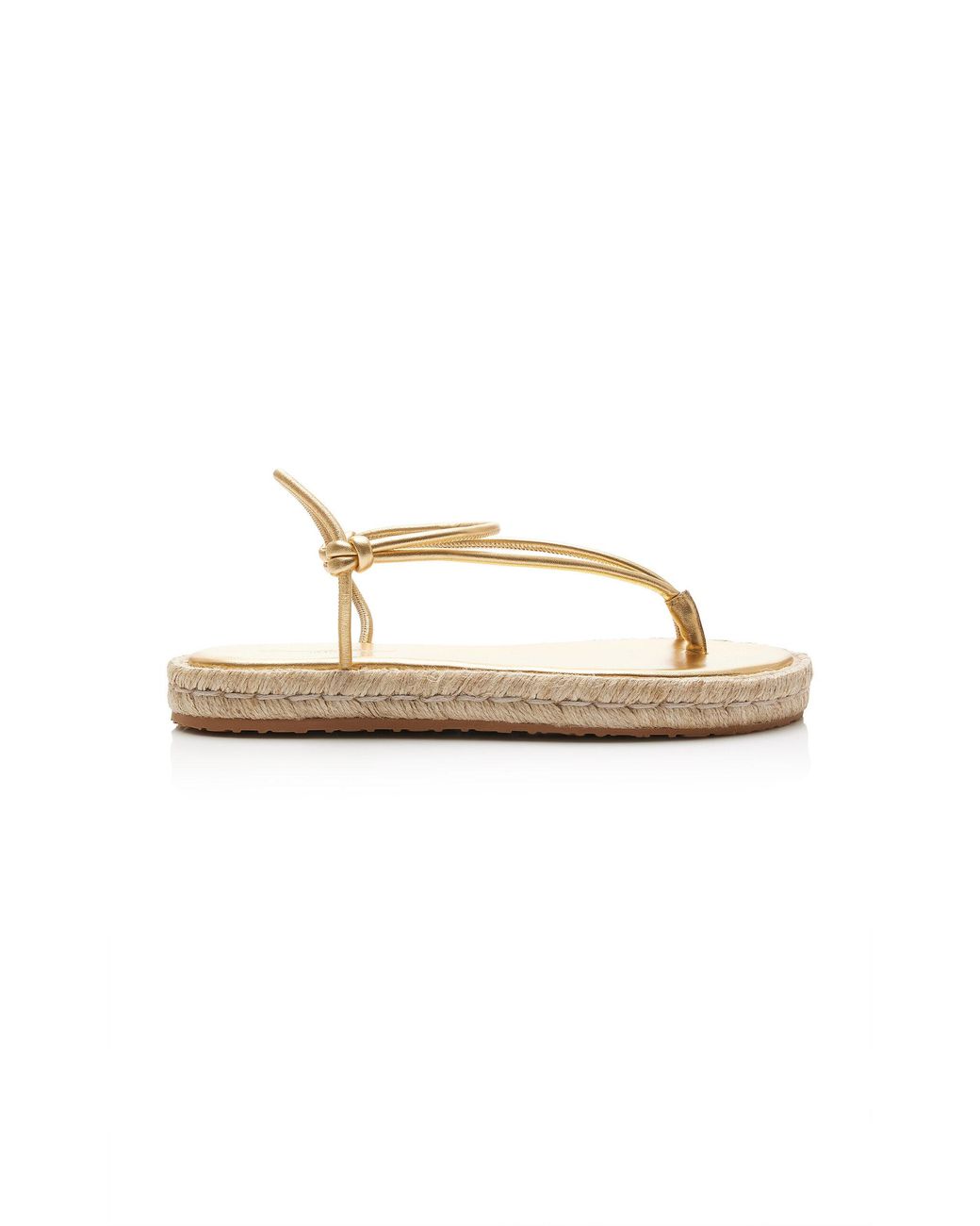 Gianvito Rossi Brown Metallic Leather Sandals