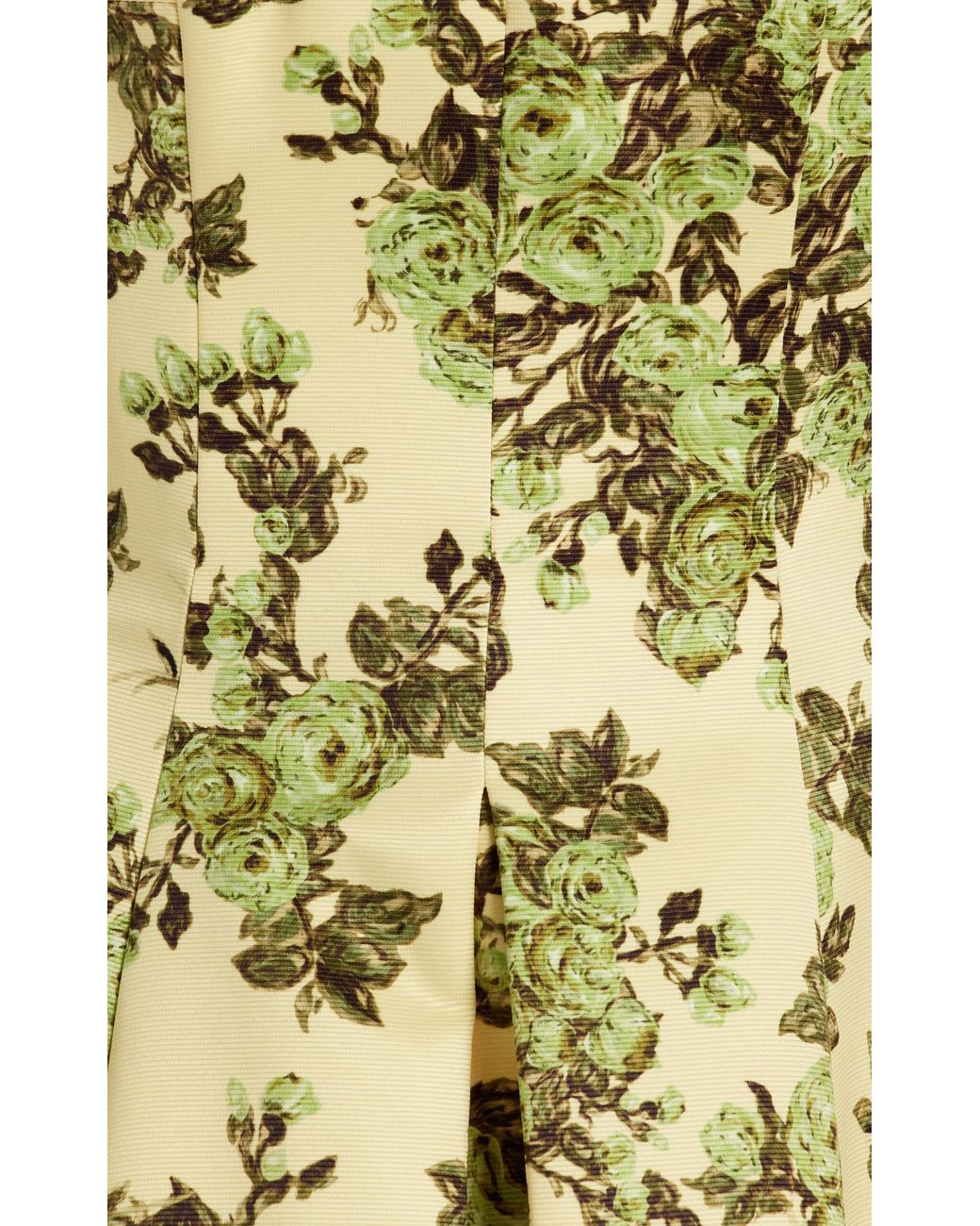 Emilia Wickstead Ragna Rose-print Taffeta-faille Dress in Yellow | Lyst