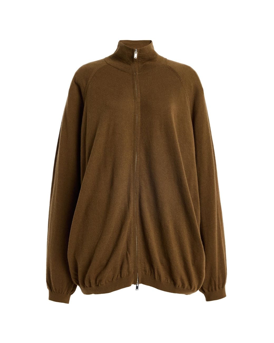 Frankie Shop Brown Baxe Knit Wool-Blend Track Jacket
