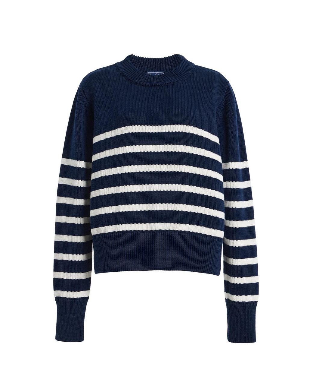 With Nothing Underneath Blue Exclusive Devon Striped Cotton Sweater