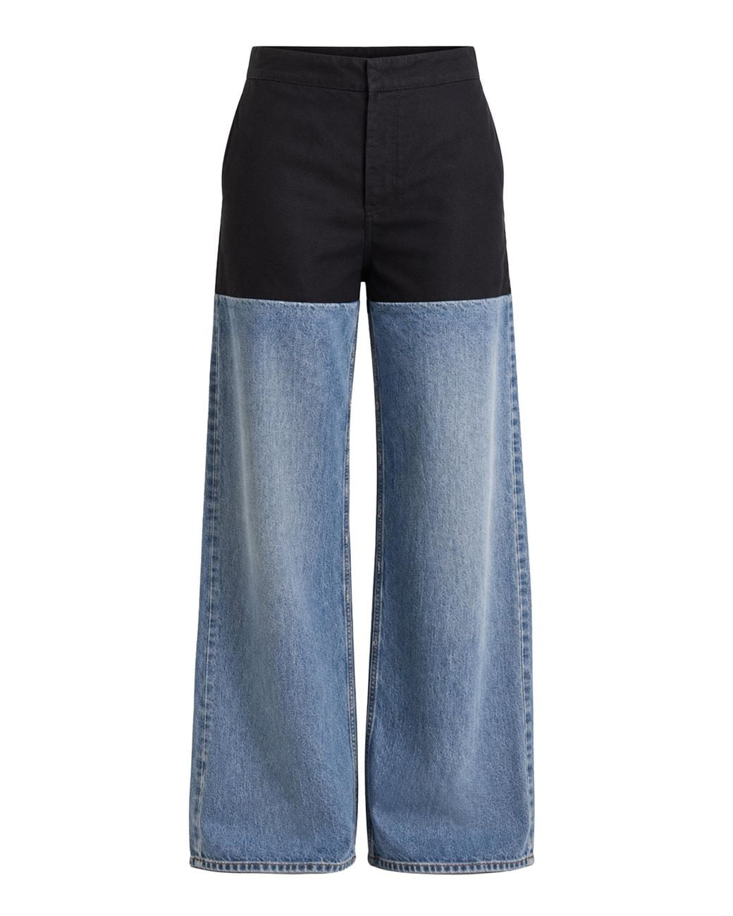 Alaïa Blue Basque Hybrid Wide-Leg Jeans