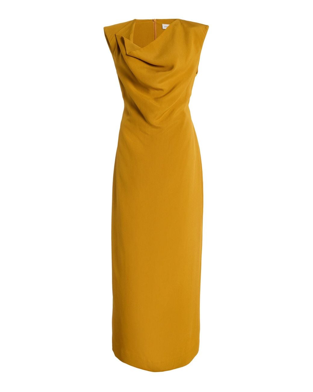 House of Dagmar Yellow Draped Maxi Dress