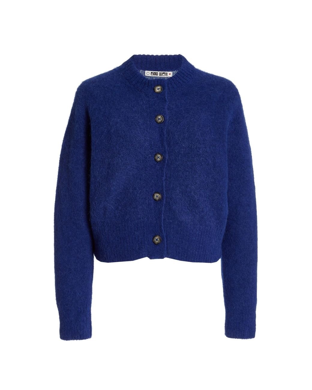 Ciao Lucia Firenze Alpaca-blend Knit Cardigan in Blue | Lyst