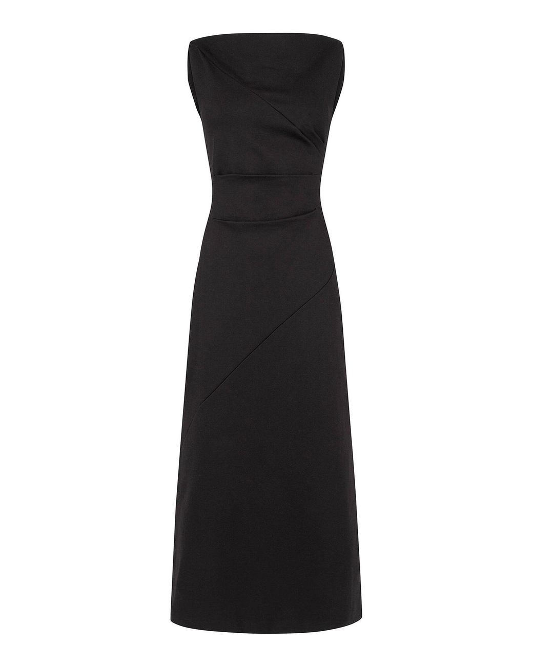 Harris Tapper Black Exclusive Matilda Draped Maxi Dress
