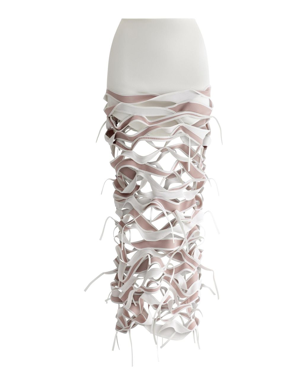Maticevski White Flicker Cutout Midi Skirt