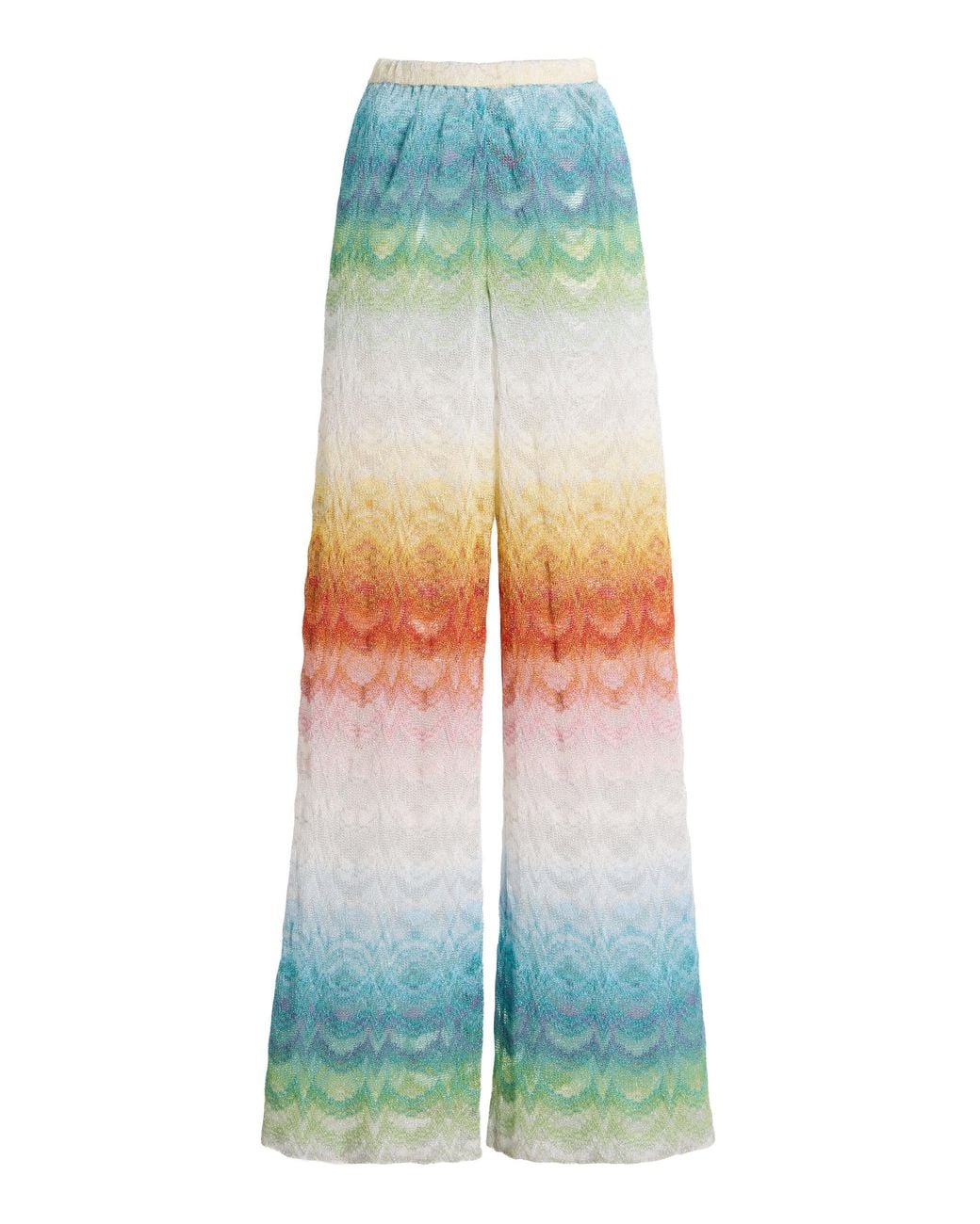 Missoni Green Metallic-Knit Pants