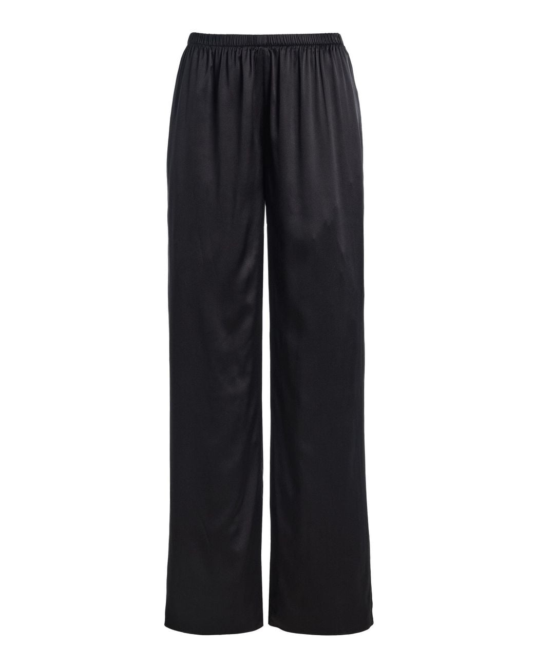 FAVORITE DAUGHTER Black The Everything Silk-Blend Wide-Leg Pants
