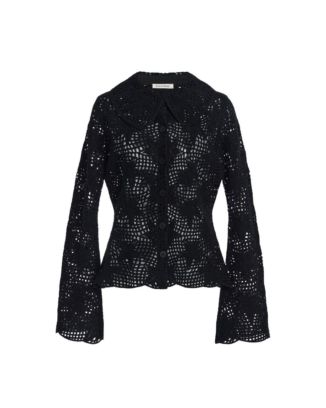 By Malene Birger Black Gwenevere Cotton Crochet Top