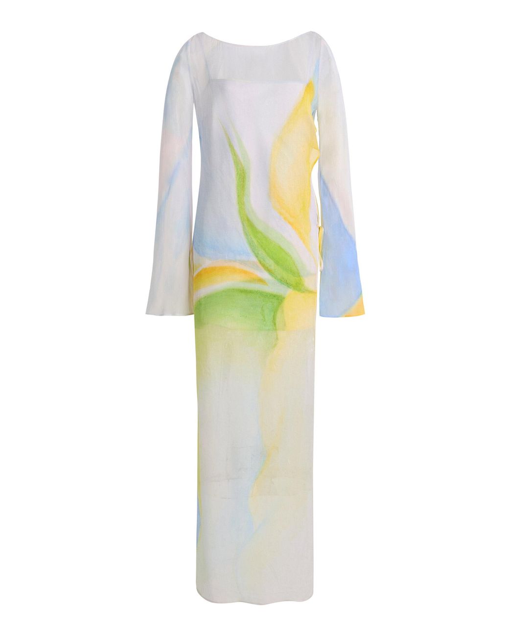 Significant Other White Milou Printed Chiffon Maxi Dress