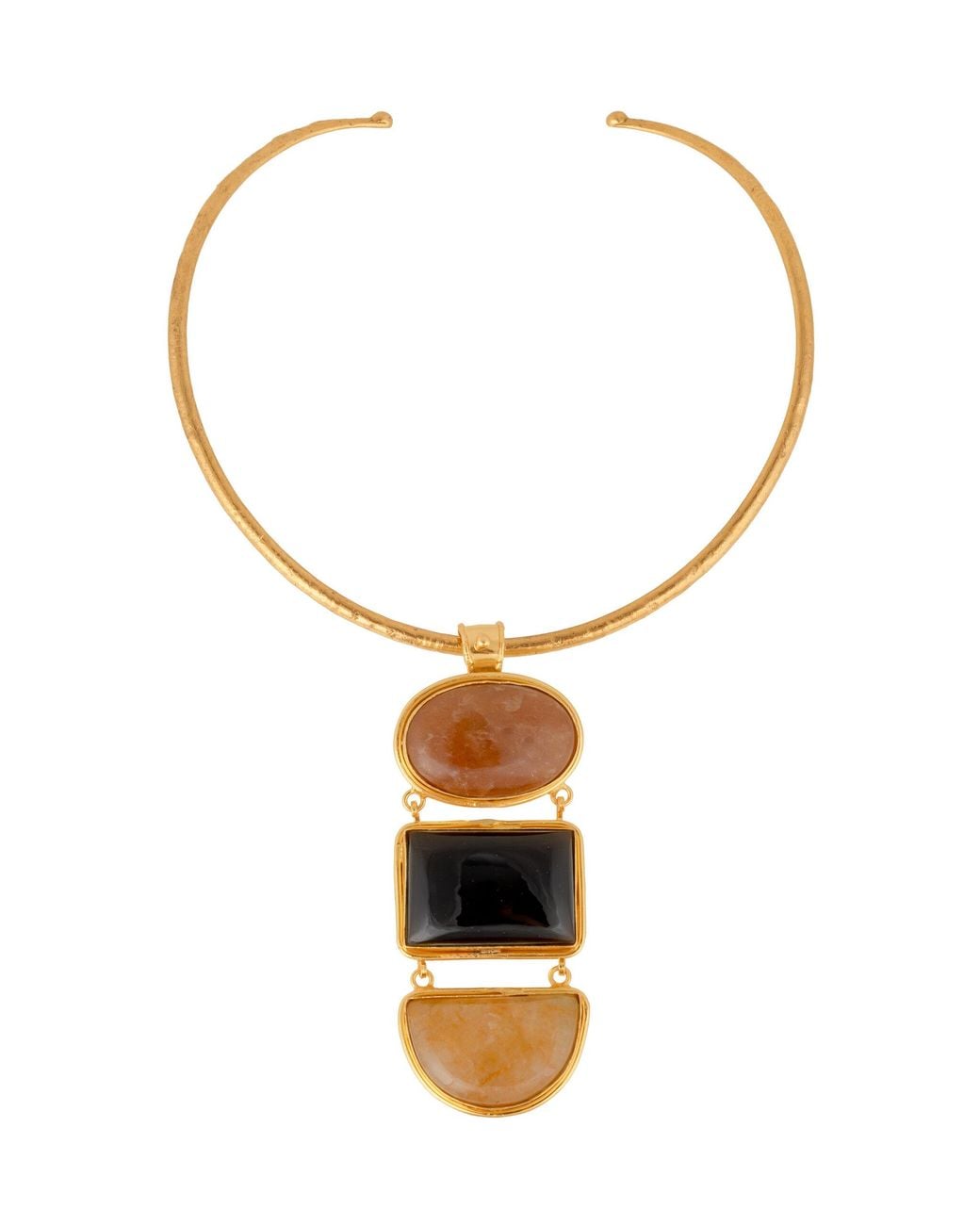 Sylvia Toledano White Plated Torque3 Necklace