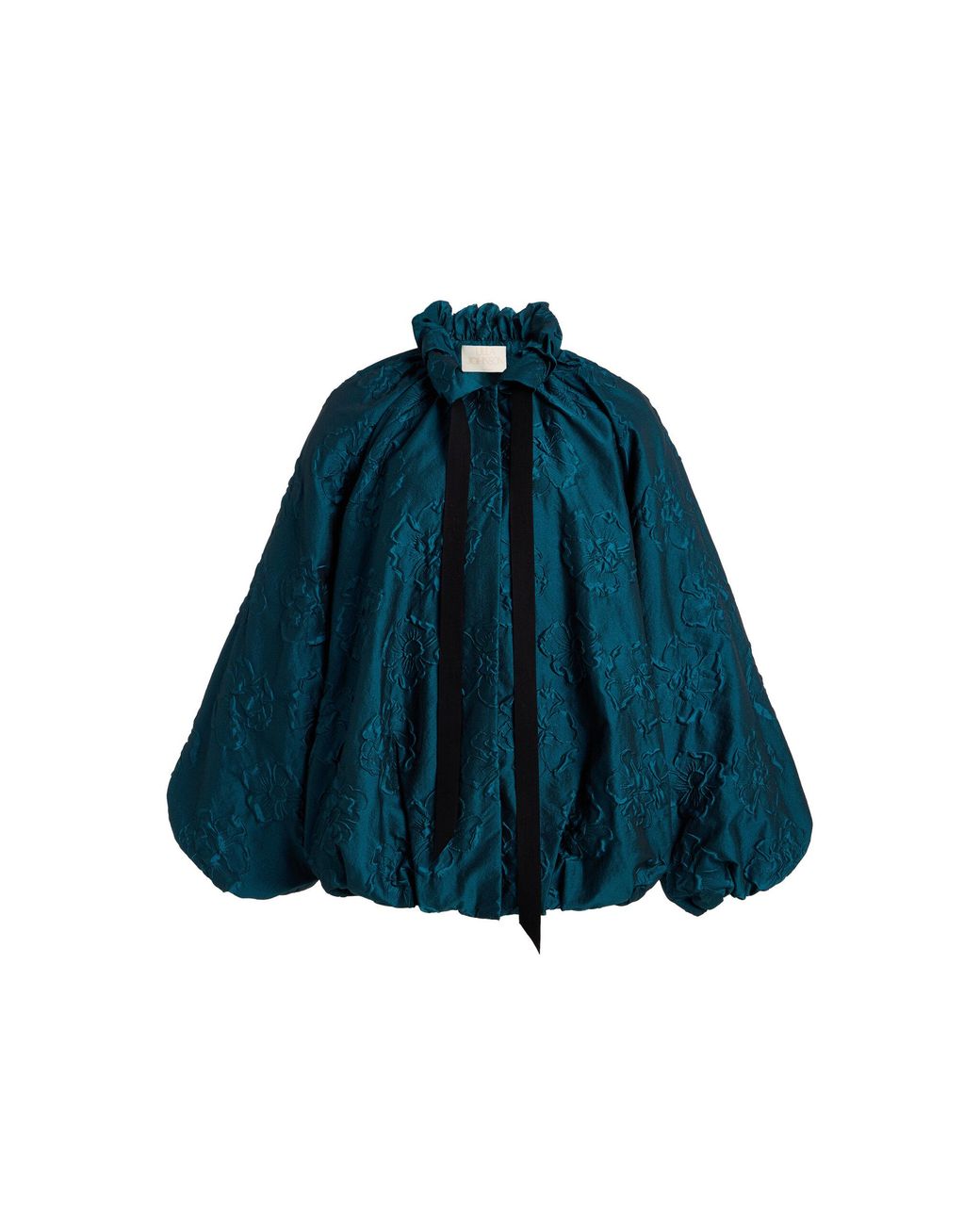 Ulla Johnson Blue Roux Ruffled Brocade Jacket