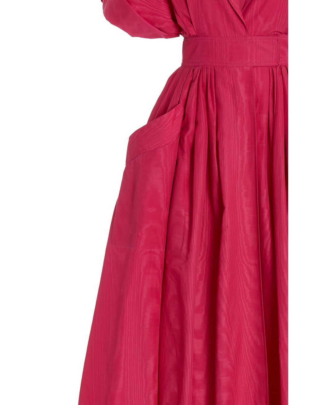 Carolina Herrera Leather Moire Taffeta Trench Gown in Pink | Lyst