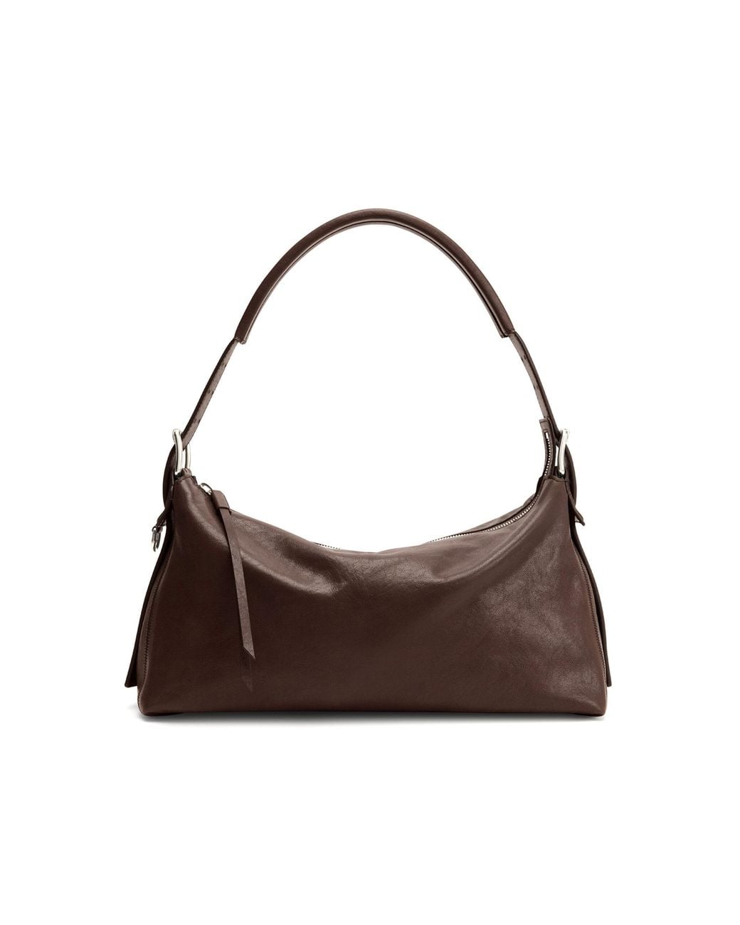 Lemaire Brown Belted Leather Baguette Bag
