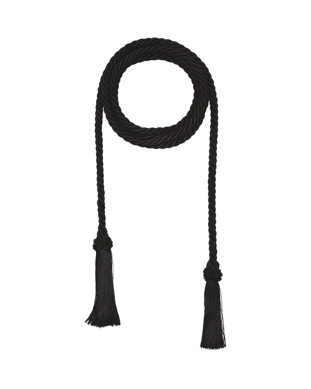 Le Sundial Black Tassel Belt