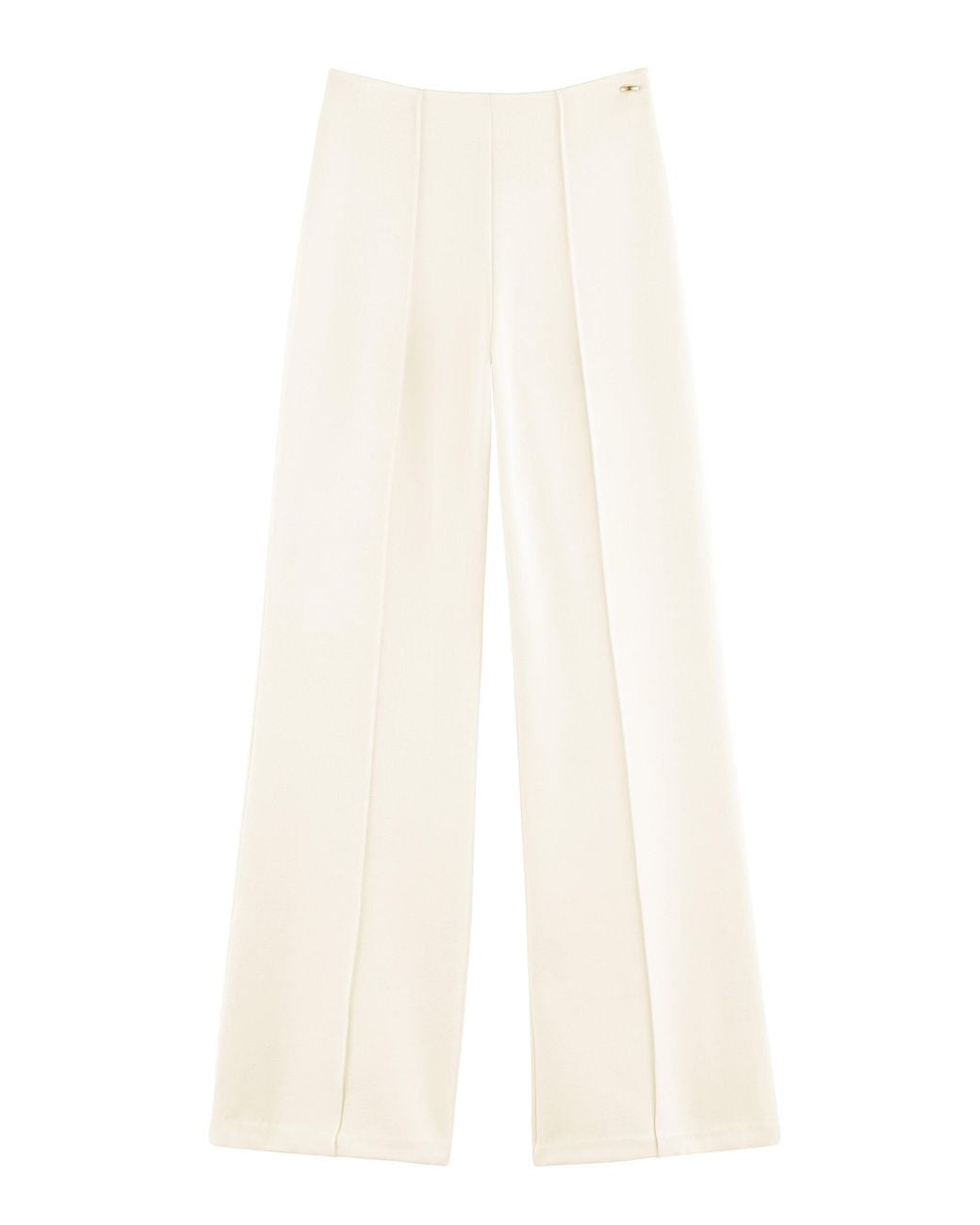 ARAKII White Ruffled Straight-Leg Suit Pants Exclusive