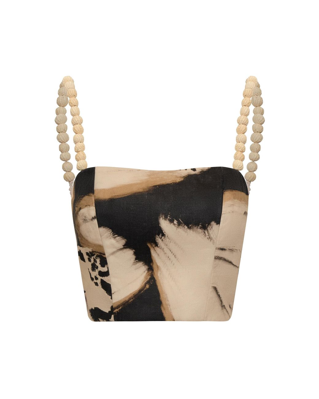 ANDRES OTALORA Black Mi Interior Printed Linen Top