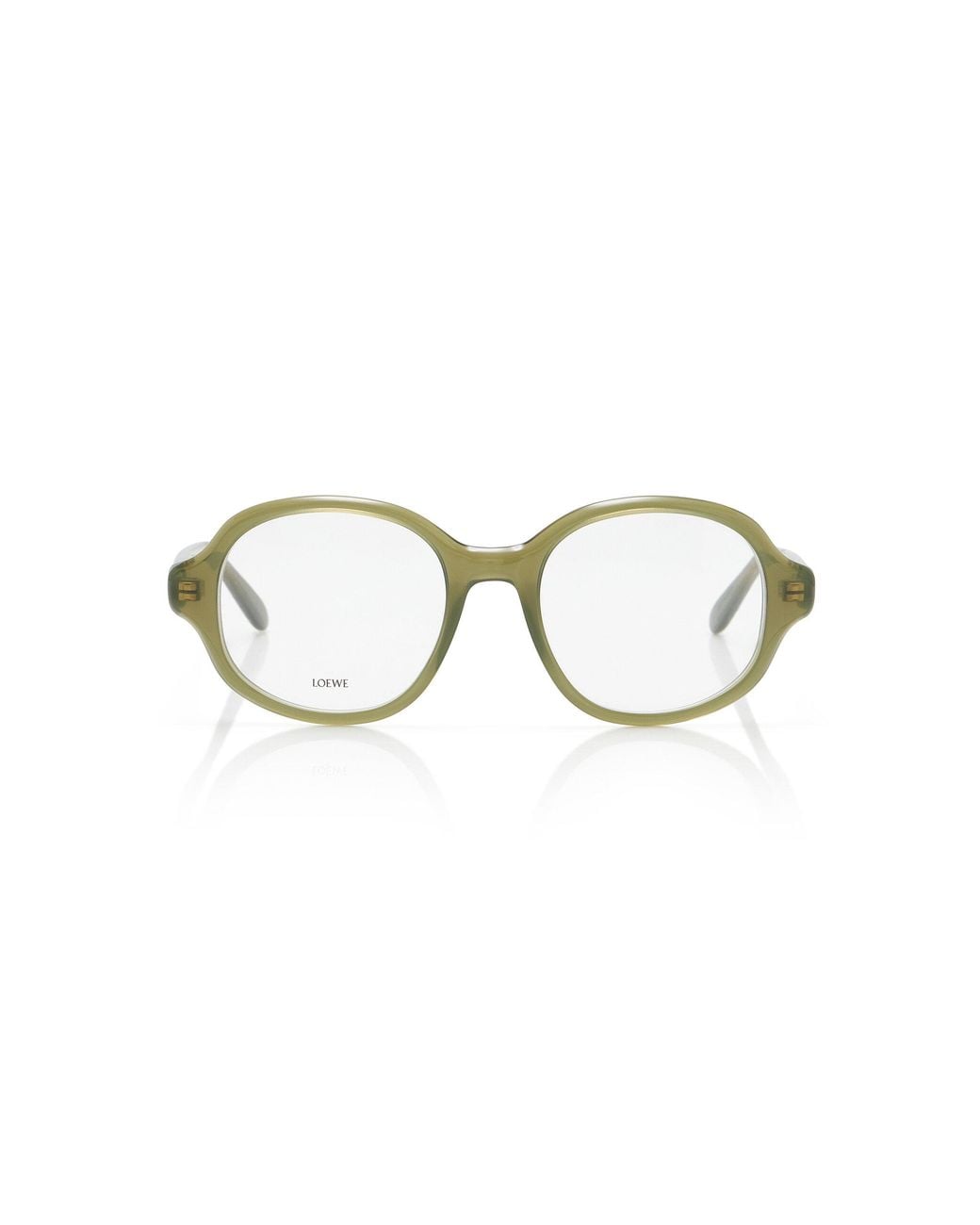 Loewe Green Slim Square-frame Acetate Optical Glasses