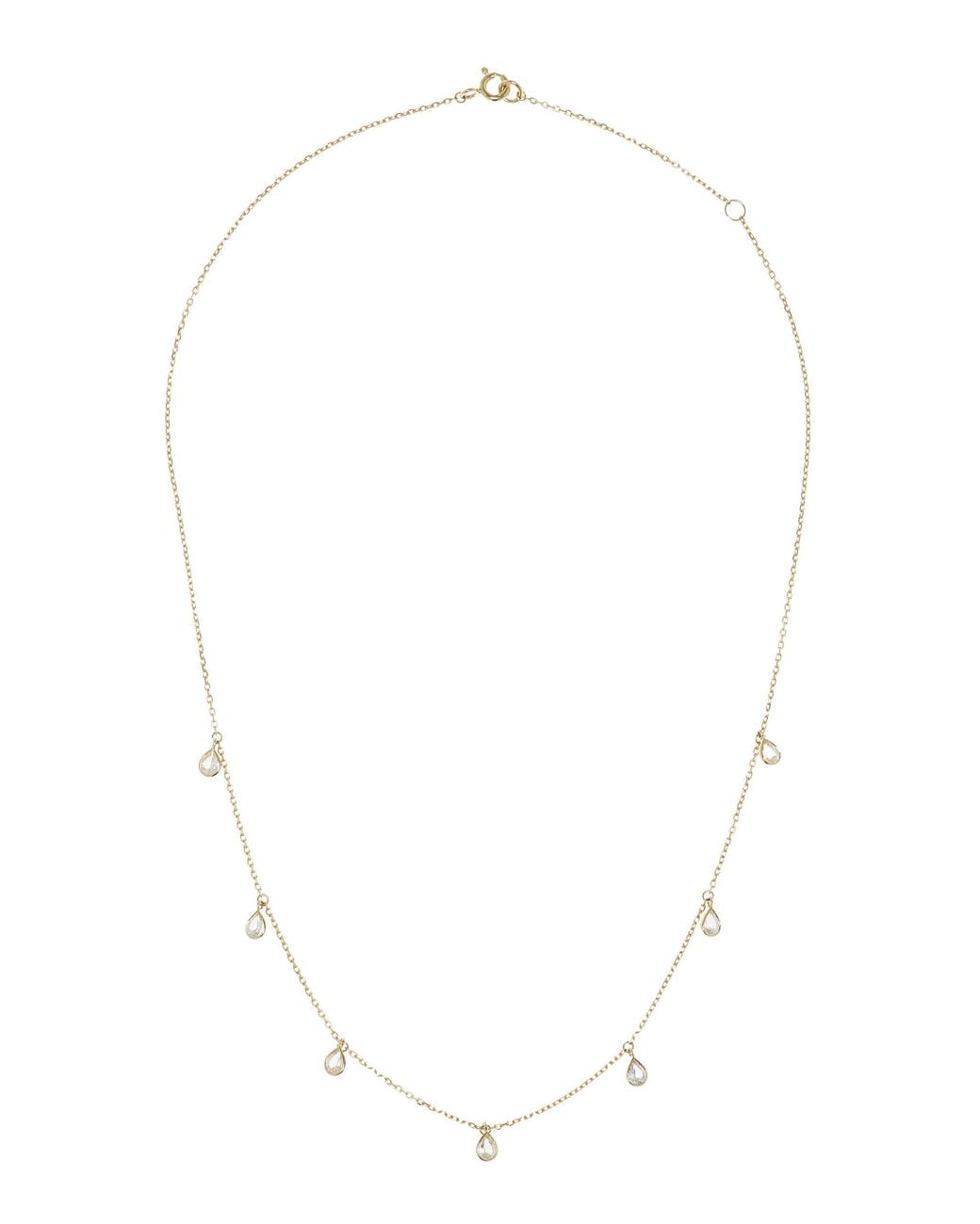 Pascale Monvoisin White Palerme 9k Gold Sapphire Necklace