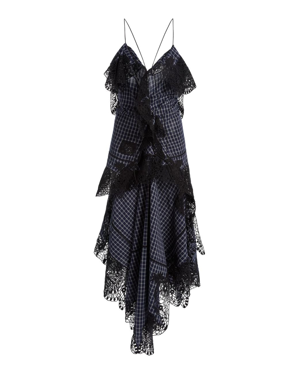 Christopher Esber Black Embroidered Handkerchief Envelope Cami Dress