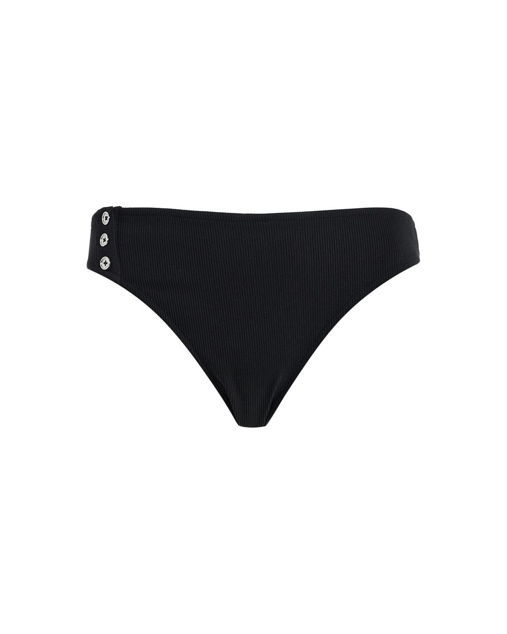 Totême Black Ribbed Bikini Bottom