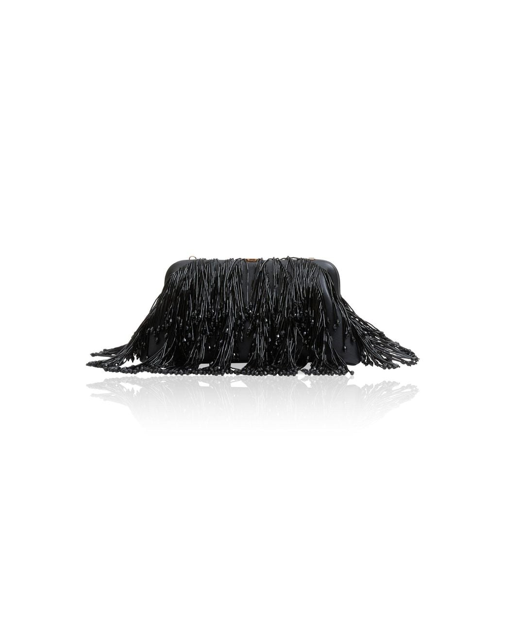 Jonathan Simkhai Black Pia Embellished Suede Clutch