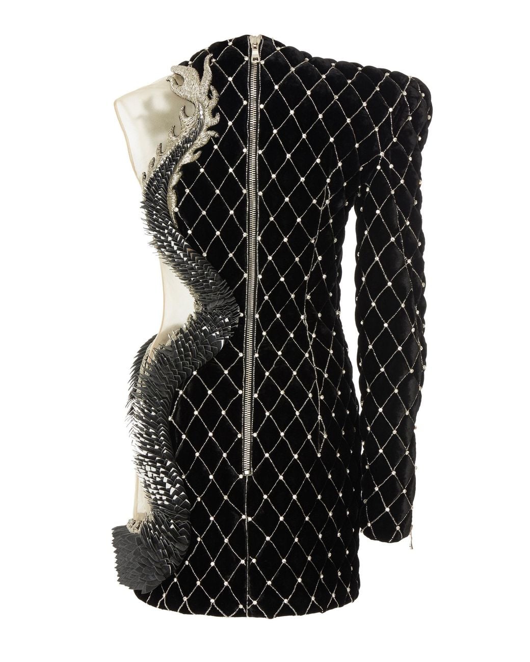 Balmain Dragon Embroidered Velvet Dress in Black | Lyst Canada Balmain Dragon Embroidered Velvet Dress in Black | Lyst Canada